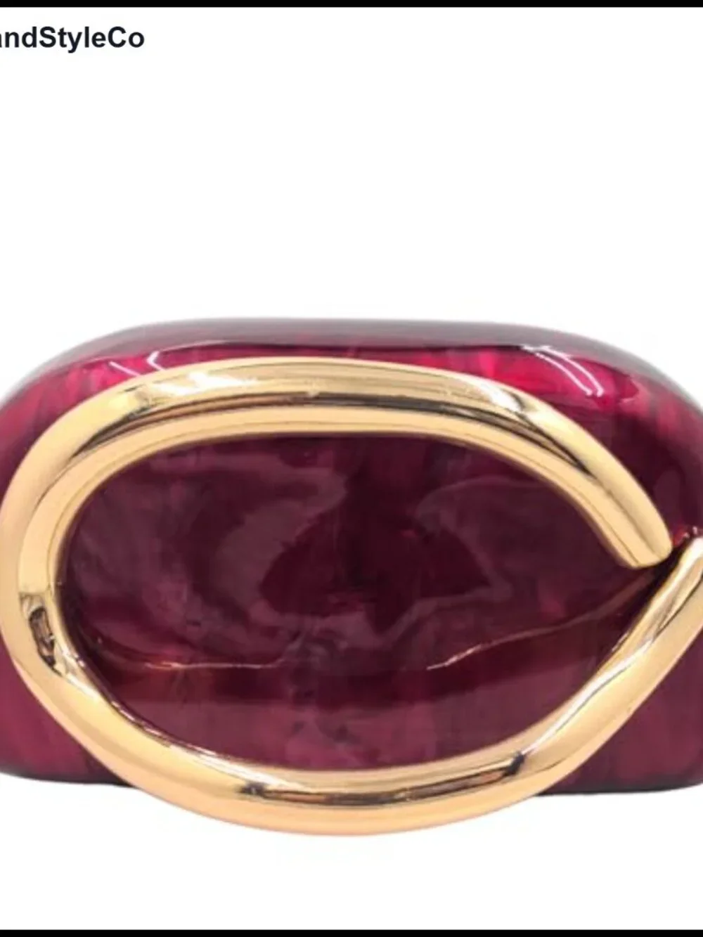 Acrylic Clutch Purse for Women Formal, Mini Hardcase Evening Bag with Metal